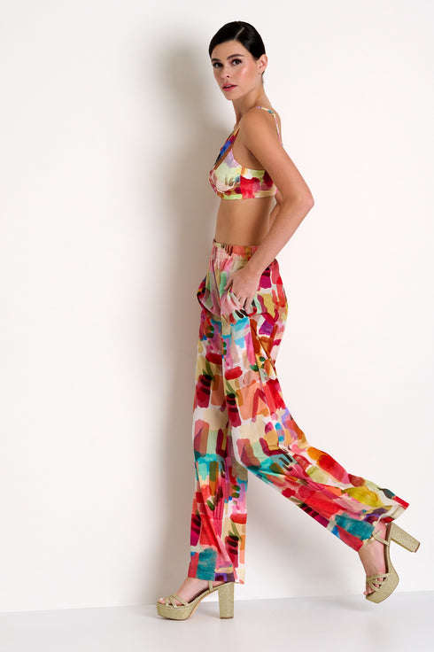 Shan Soie Elegant Straight-Leg Pants